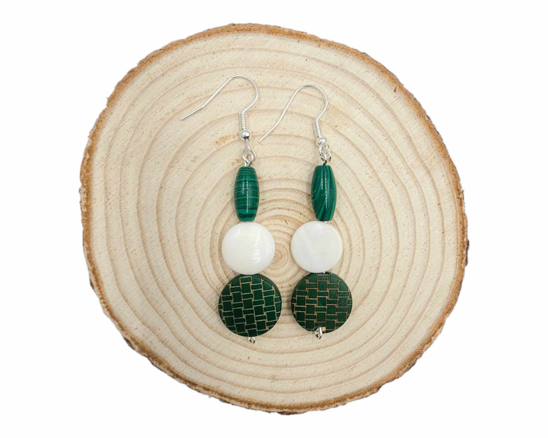 Malachite earrings