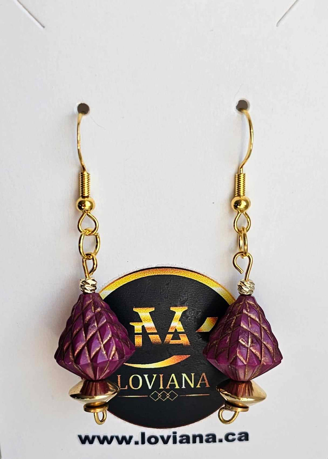 Boucles d'oreilles framboisine