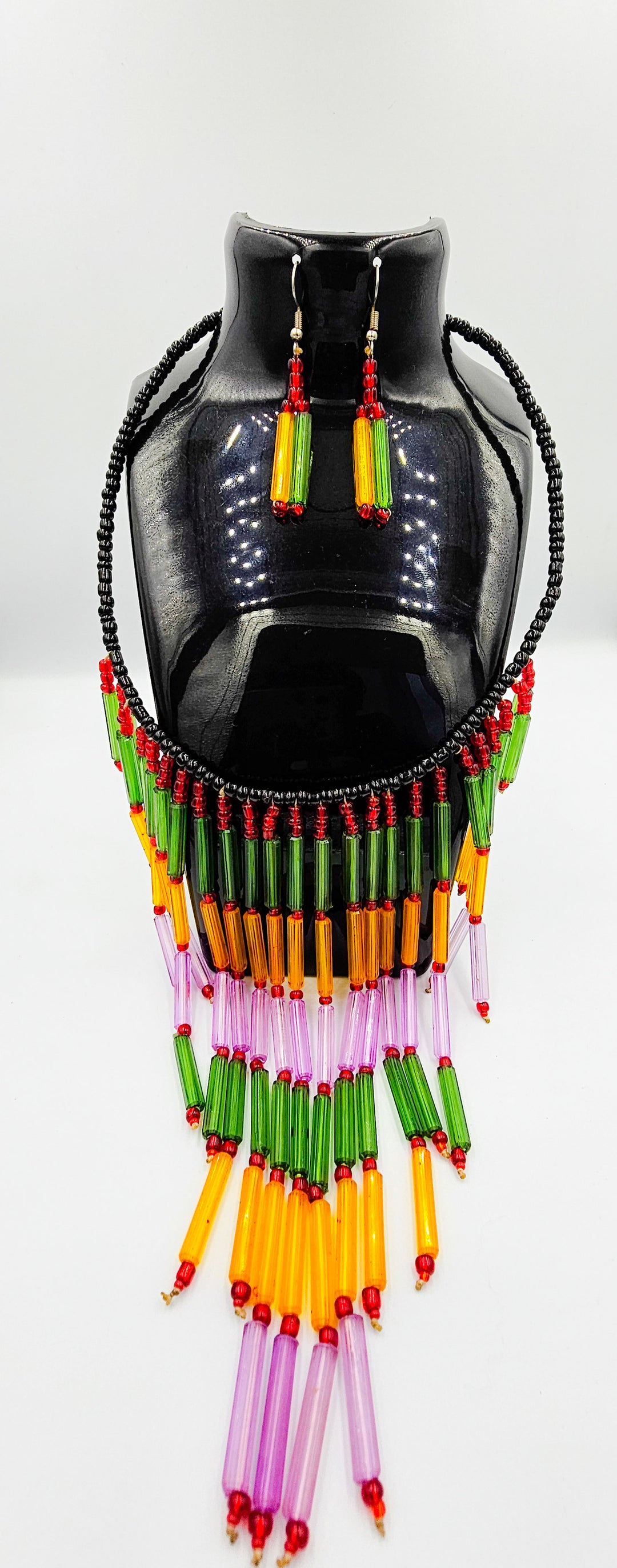 Waterfall necklace and earrings