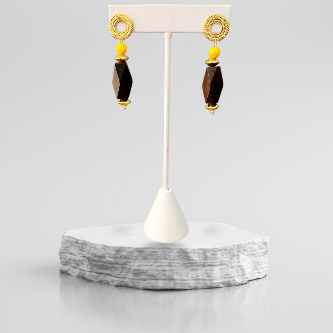 Boucles d’oreilles Ébene ensoleillée