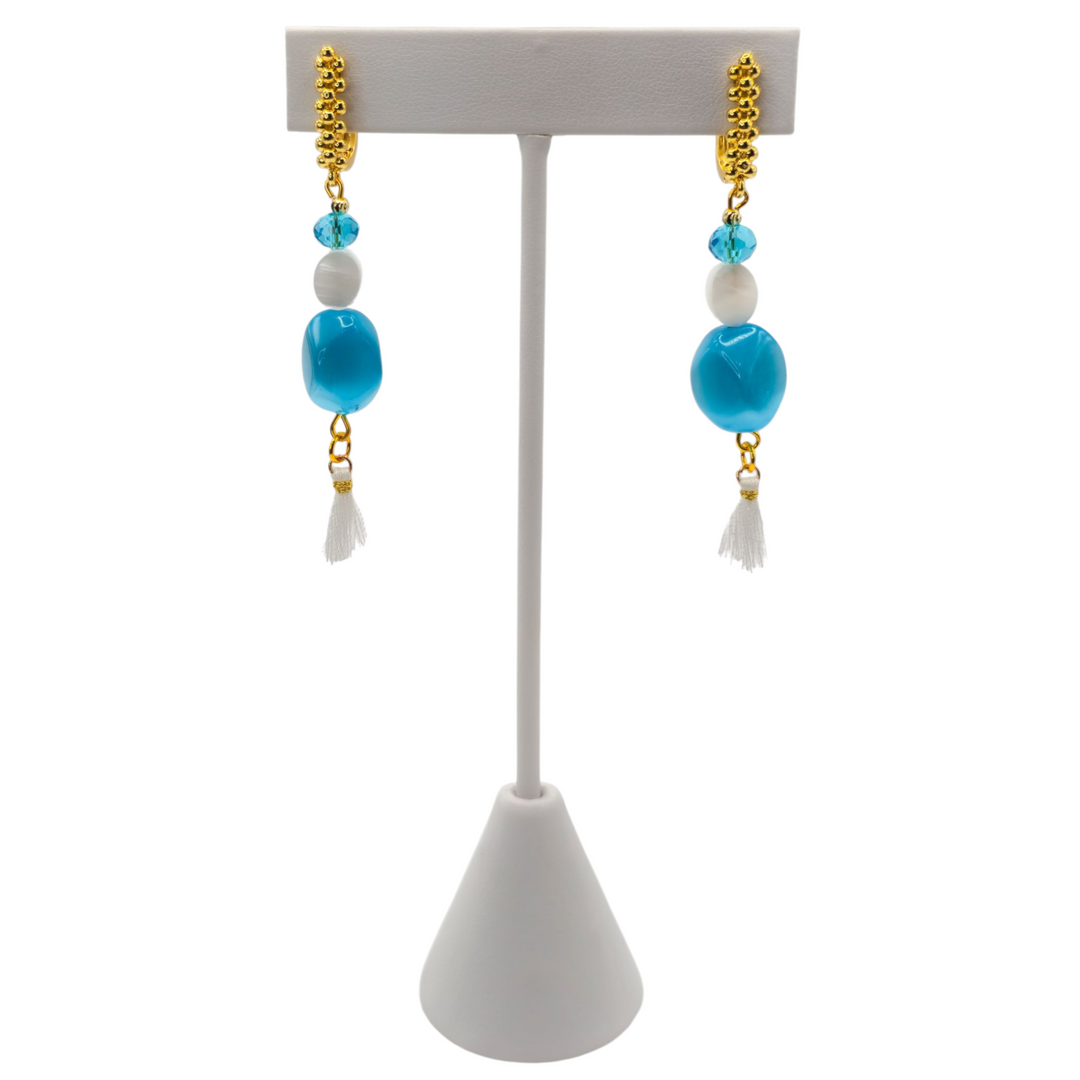 Boucles d’oreilles Cascade bleue