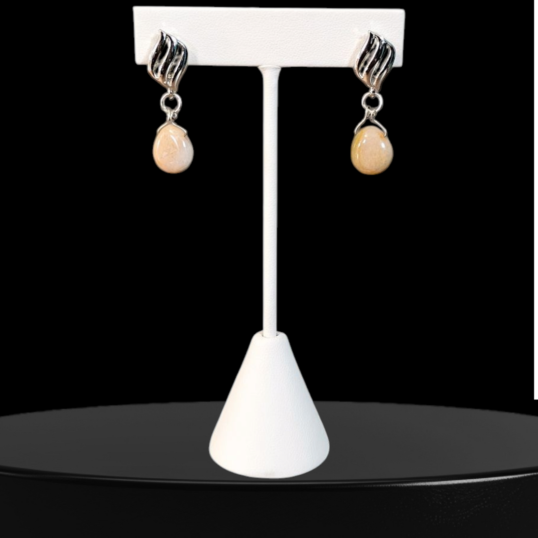 Boucles d’oreilles agate caramel
