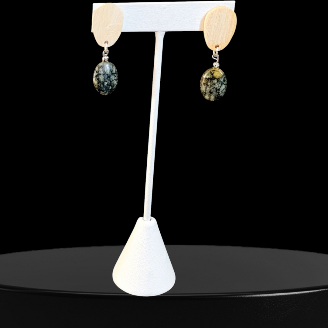 Boucles d’oreilles agate picasso