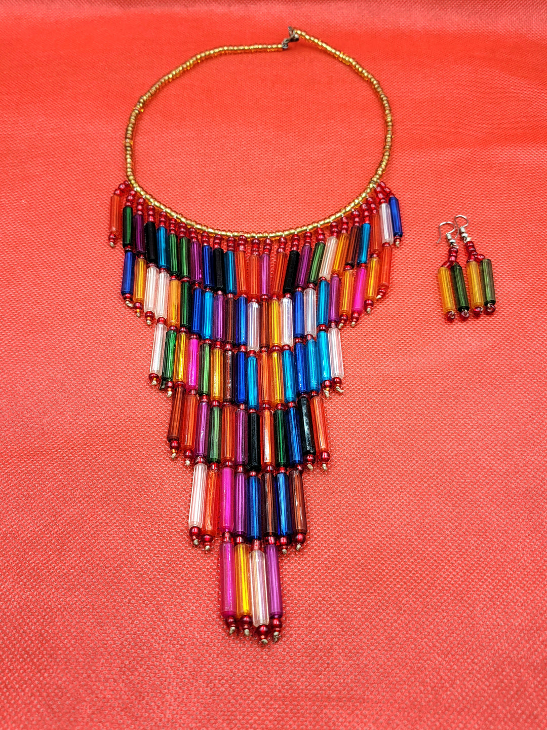 Waterfall necklace and earrings