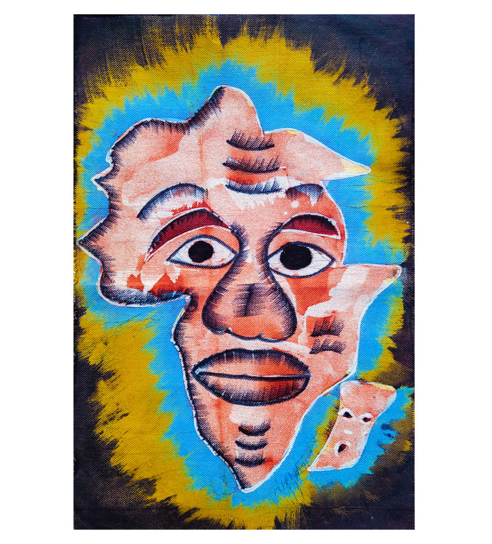 Batik artisanal carte d'Afrique