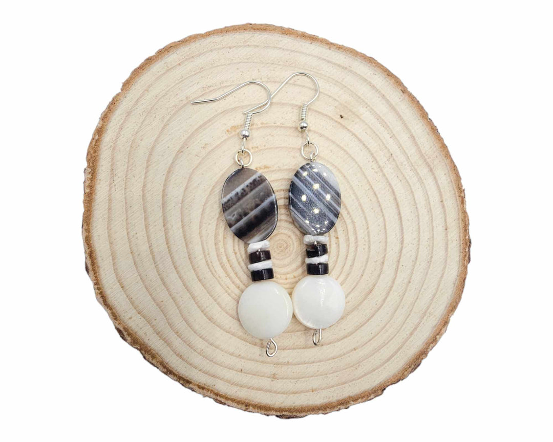 Brown agate earrings