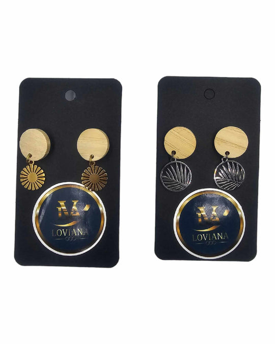Boucles d'oreilles Soleil ou Feuille
