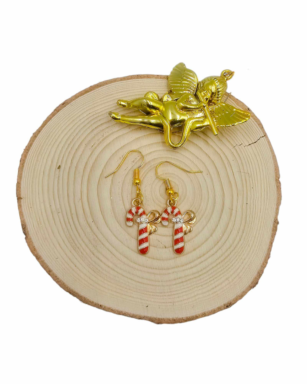 Boucles d'oreilles Canne de Noël