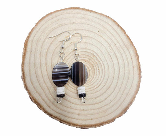 Brown agate earrings
