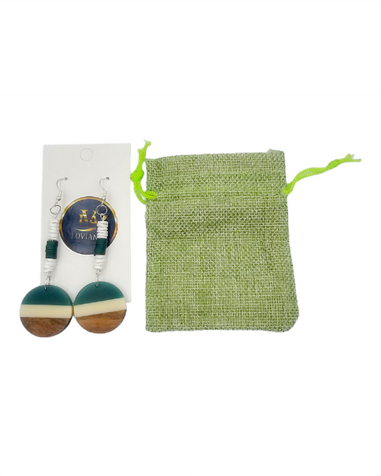 Boucles d´oreilles vert sapin