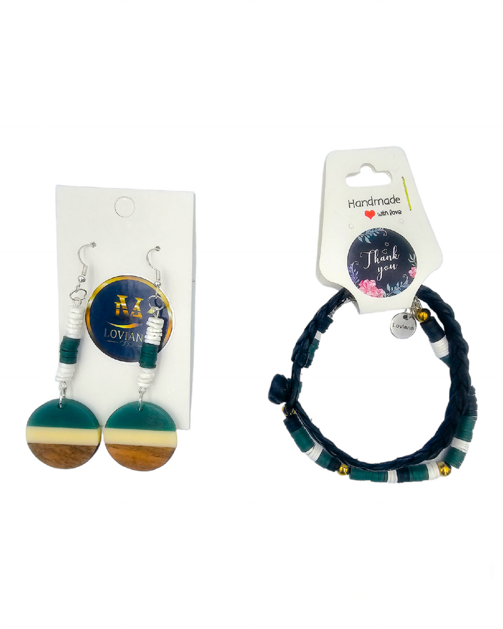 Boucles d´oreilles vert sapin
