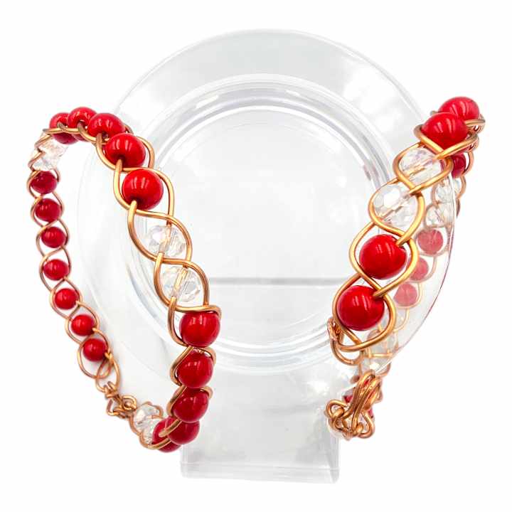 Bracelet tressé en fil de cuivre