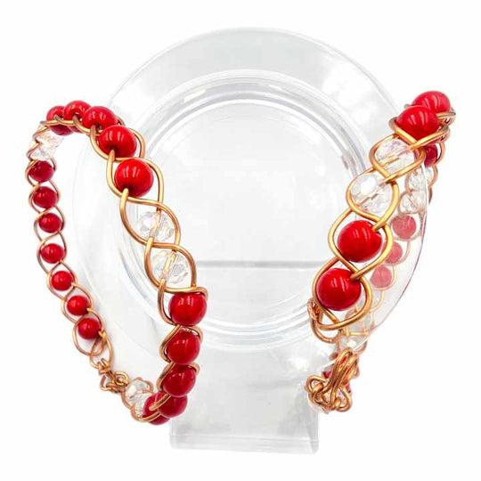 Bracelet tressé en fil de cuivre