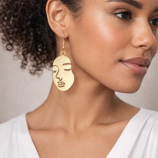 Boucles d'oreilles Femme Africaine