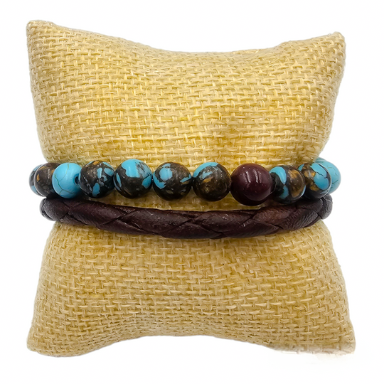 Bracelet en perles turquoise