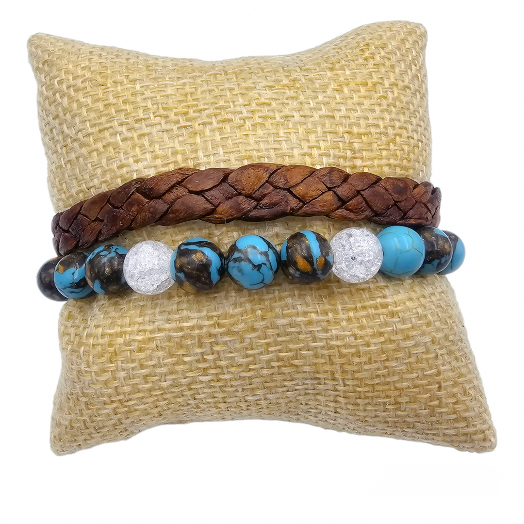 Bracelet en perles turquoise