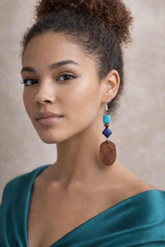 Boucles d'oreilles Nature Turquoise