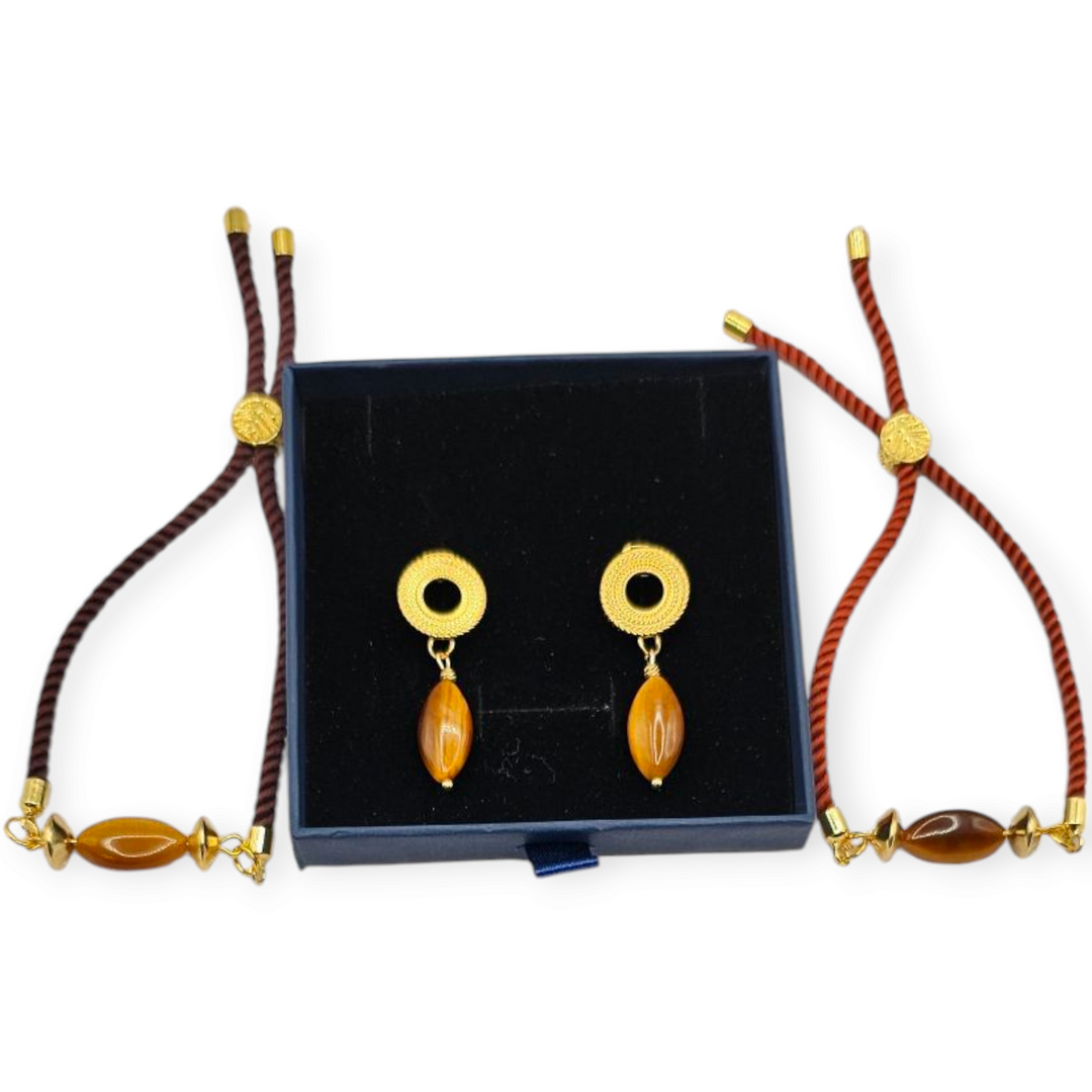 Boucles d'oreilles Plume d'Ambre
