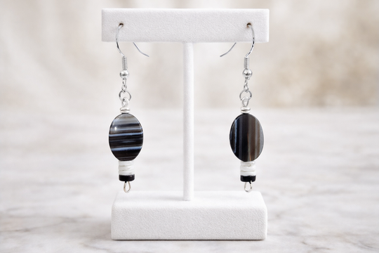 Brown agate earrings