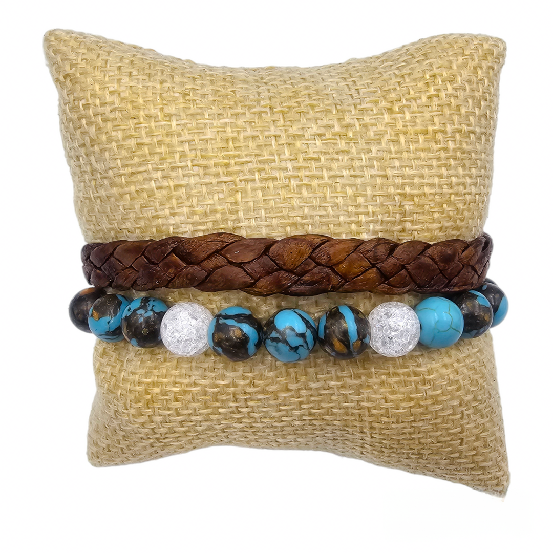 Bracelet en perles turquoise