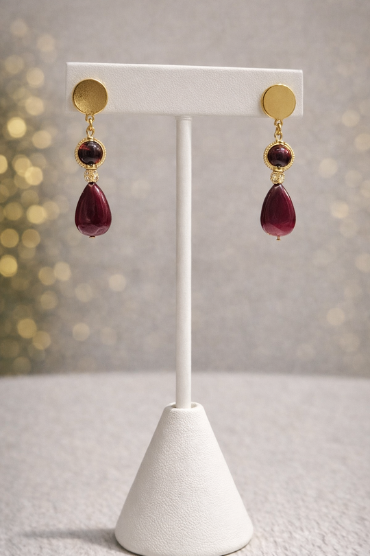 Boucles d’oreilles Luna Rubis